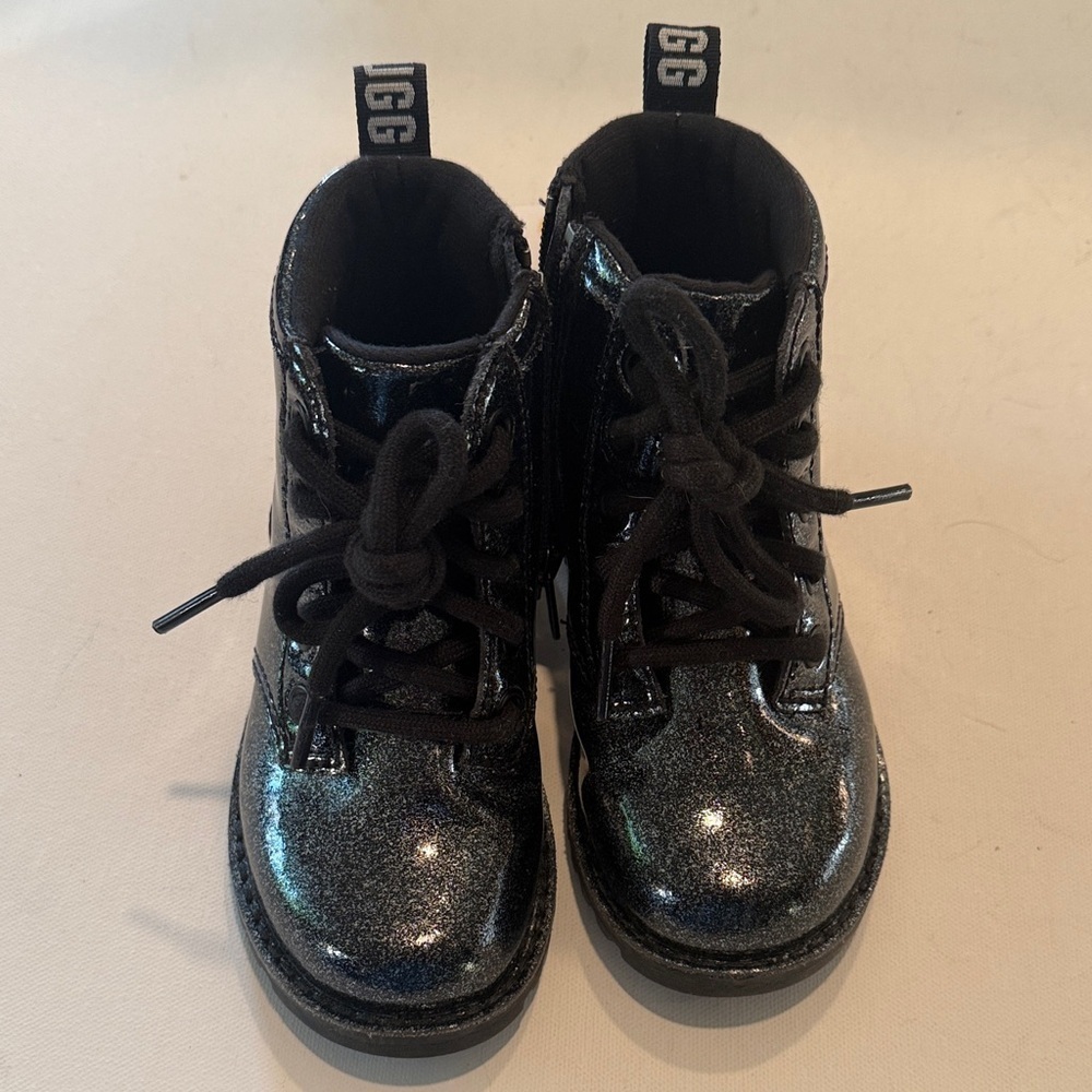 UGG Kids Shiny Black Boots